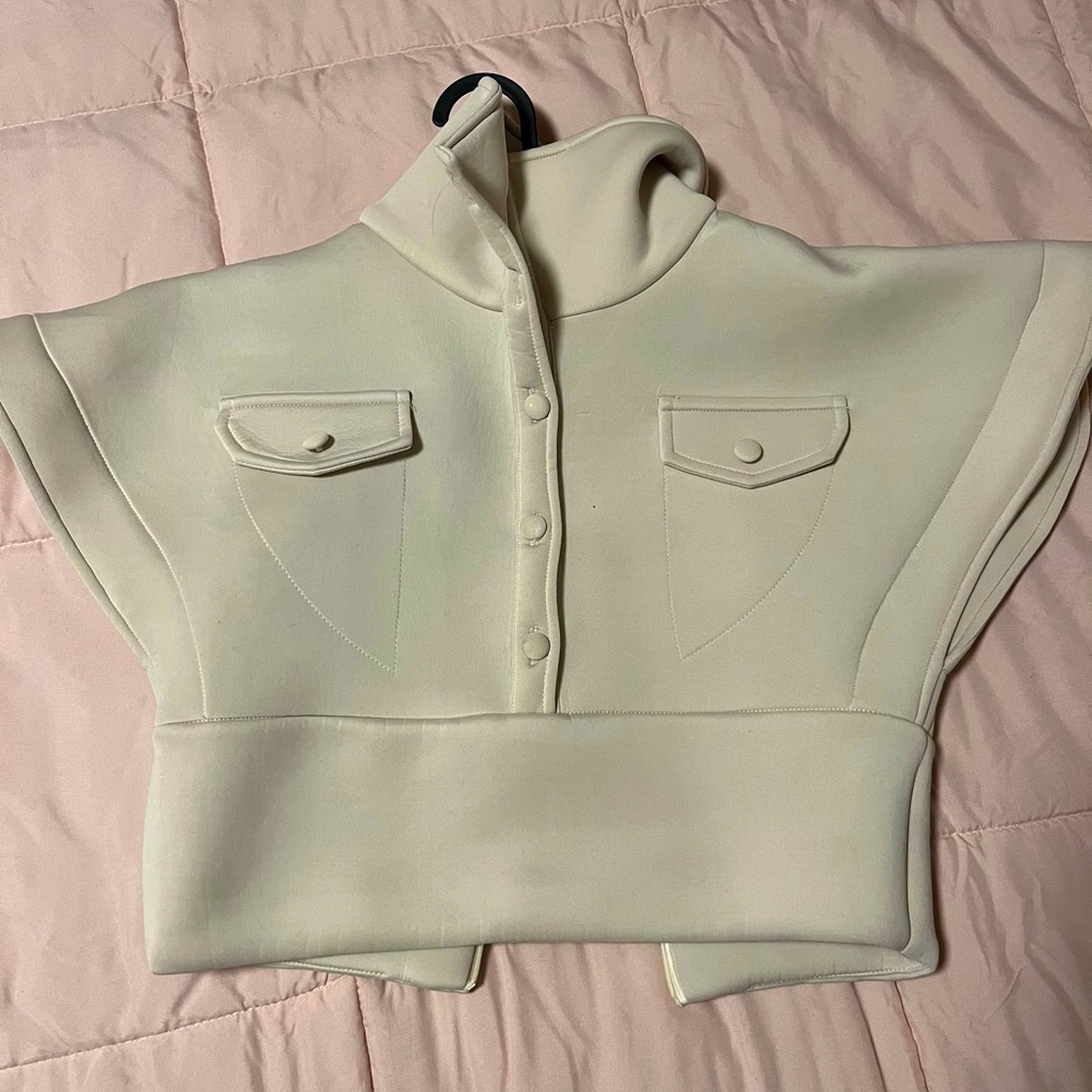 crop top vest blazer